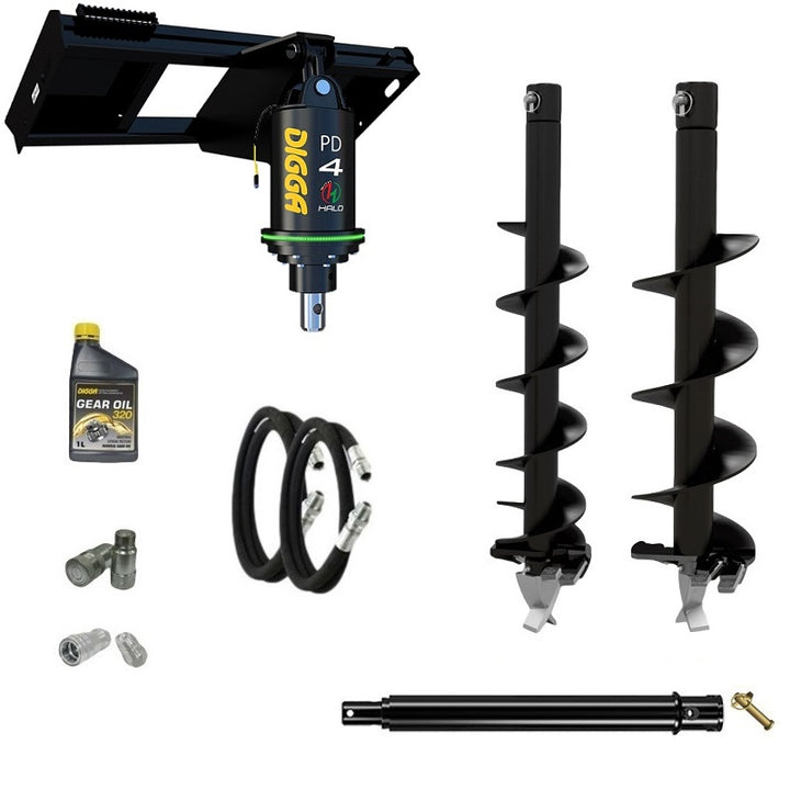 Digga PDH4-2 65mm round HALO auger drive combo package skid steer up to 120Hp Earthmoving Warehouse