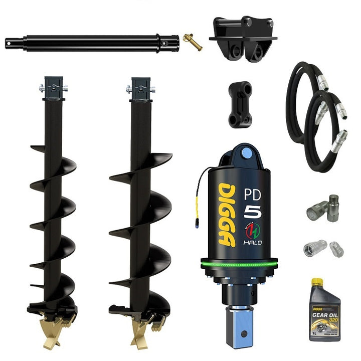 Digga PDH5 HALO 75mm square auger drive combo package mini excavator up to 5.5T Earthmoving Warehouse