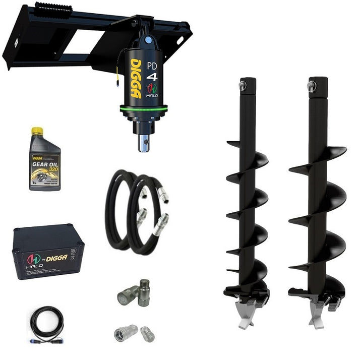 Digga PDH4-2 65mm round HALO auger drive combo package skid steer up to 120Hp Earthmoving Warehouse
