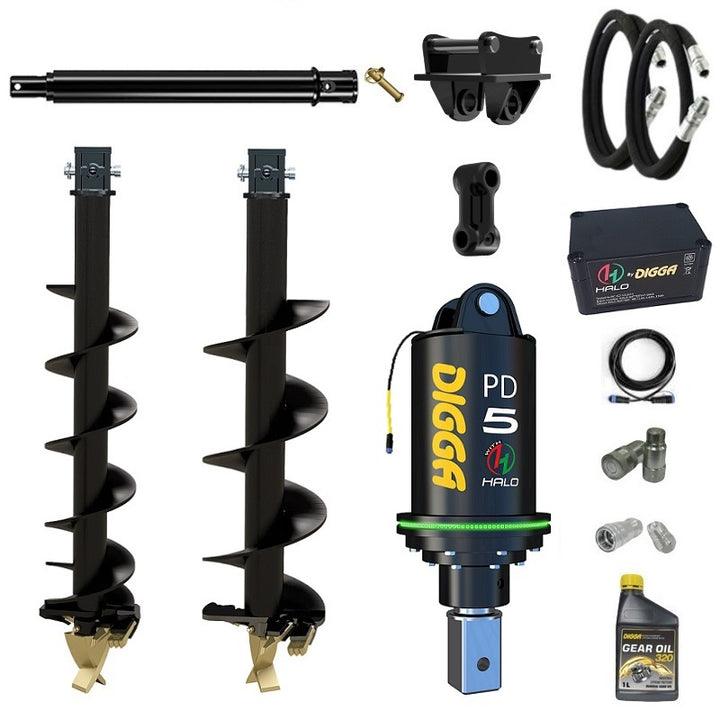 Digga PDH5 HALO 75mm square auger drive combo package mini excavator up to 5.5T Earthmoving Warehouse