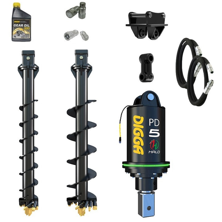 Digga PDH5 HALO 75mm square auger drive combo package mini excavator up to 5.5T Earthmoving Warehouse