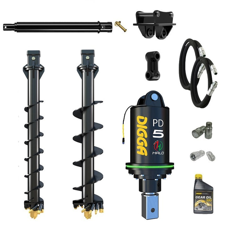 Digga PDH5 HALO 75mm square auger drive combo package mini excavator up to 5.5T Earthmoving Warehouse