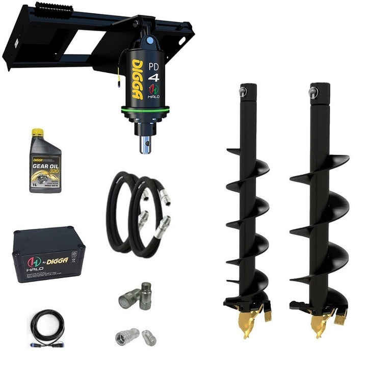 Digga PDH4-2 65mm round HALO auger drive combo package skid steer up to 120Hp Earthmoving Warehouse