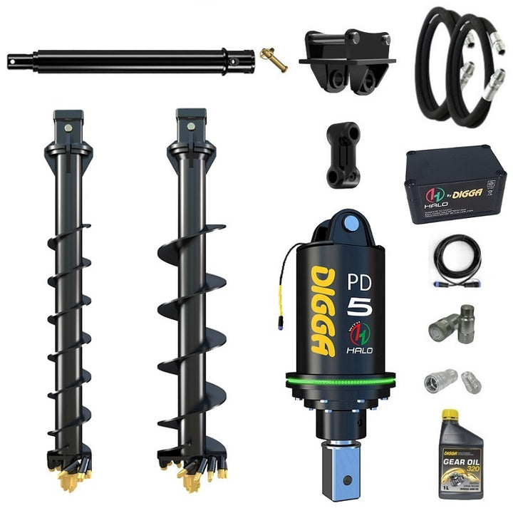 Digga PDH5 HALO 75mm square auger drive combo package mini excavator up to 5.5T Earthmoving Warehouse