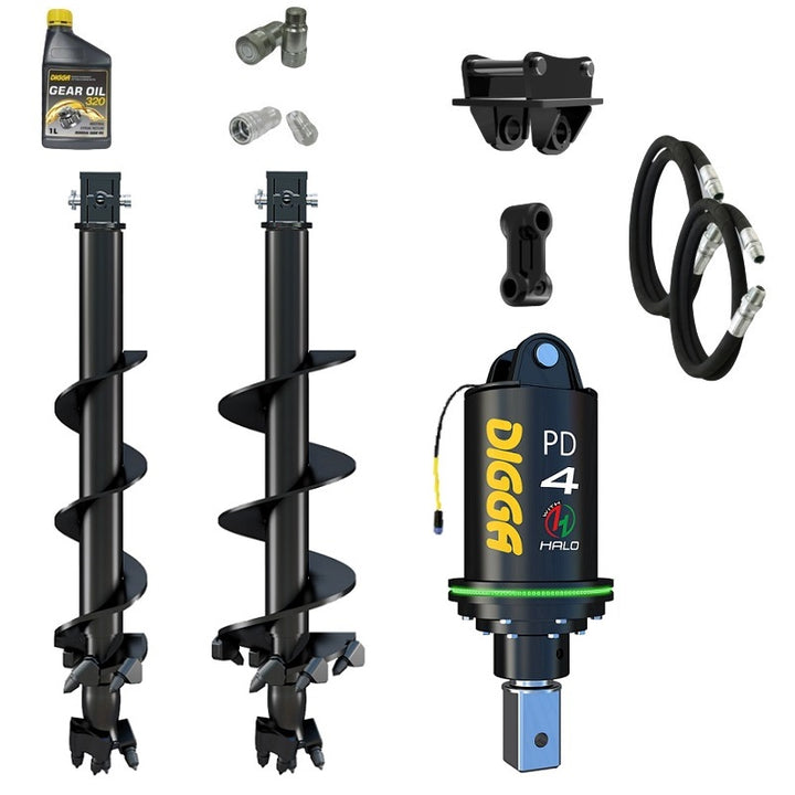 Digga PDH4-5 HALO 75mm square auger drive combo package mini excavator up to 5.5T Earthmoving Warehouse