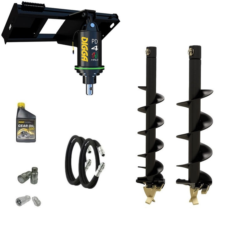 Digga PDH4-2 65mm round HALO auger drive combo package skid steer up to 120Hp Earthmoving Warehouse