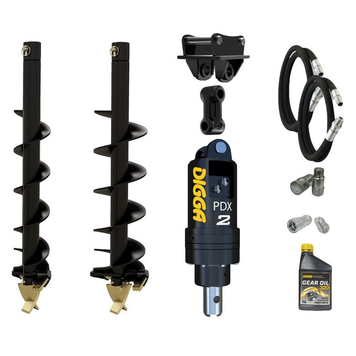 Digga PDX2 auger drive combo package mini excavator up to 2.7T Earthmoving Warehouse