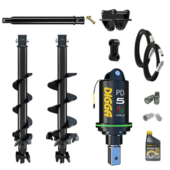 Digga PDH5 HALO 75mm square auger drive combo package mini excavator up to 5.5T Earthmoving Warehouse