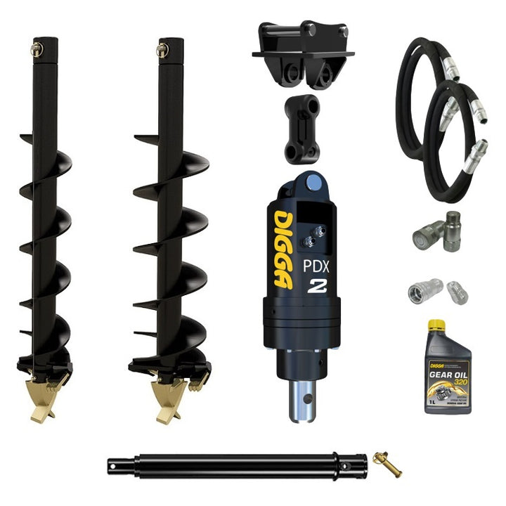 Digga PDX2 auger drive combo package mini excavator up to 2.7T Earthmoving Warehouse