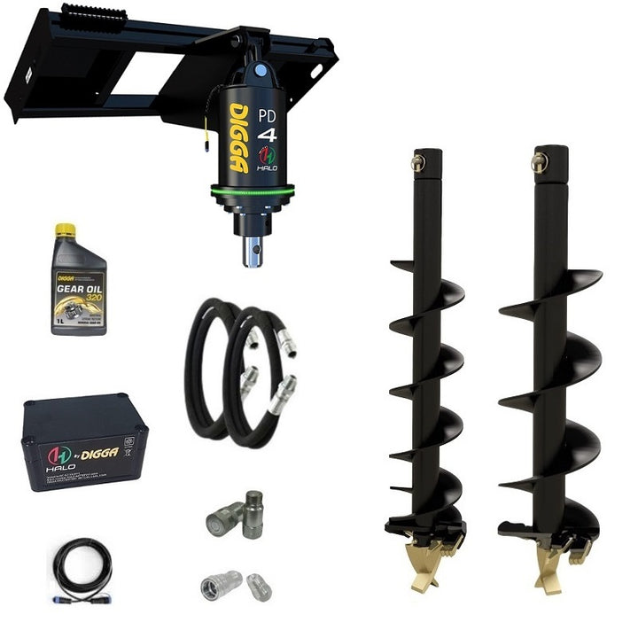 Digga PDH4-2 65mm round HALO auger drive combo package skid steer up to 120Hp Earthmoving Warehouse