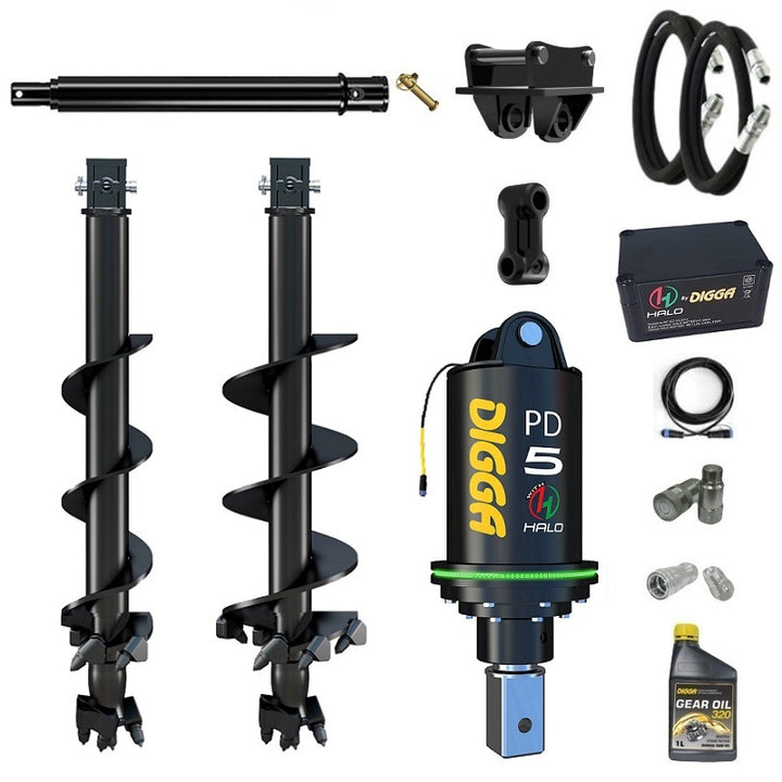 Digga PDH5 HALO 75mm square auger drive combo package mini excavator up to 5.5T Earthmoving Warehouse