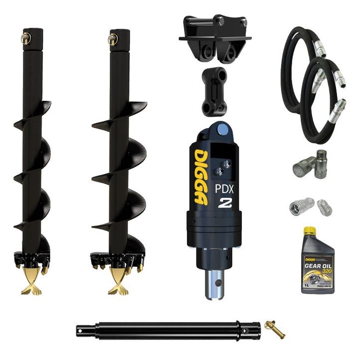 Digga PDX2 auger drive combo package mini excavator up to 2.7T Earthmoving Warehouse