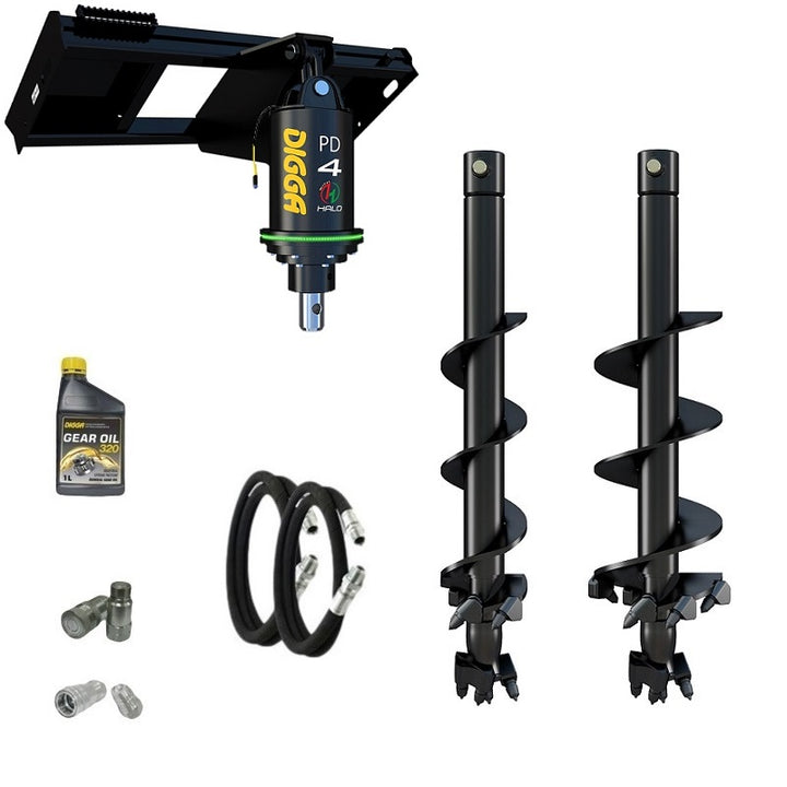 Digga PDH4-2 65mm round HALO auger drive combo package skid steer up to 120Hp Earthmoving Warehouse