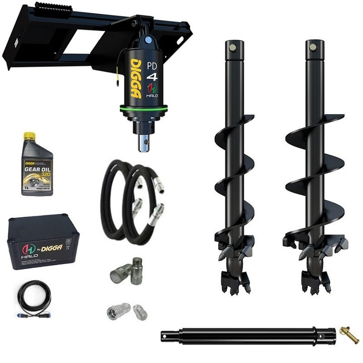 Digga PDH4-2 65mm round HALO auger drive combo package skid steer up to 120Hp Earthmoving Warehouse