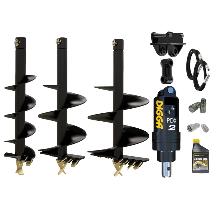 Digga PDX2 auger drive combo package mini excavator up to 2.7T Earthmoving Warehouse