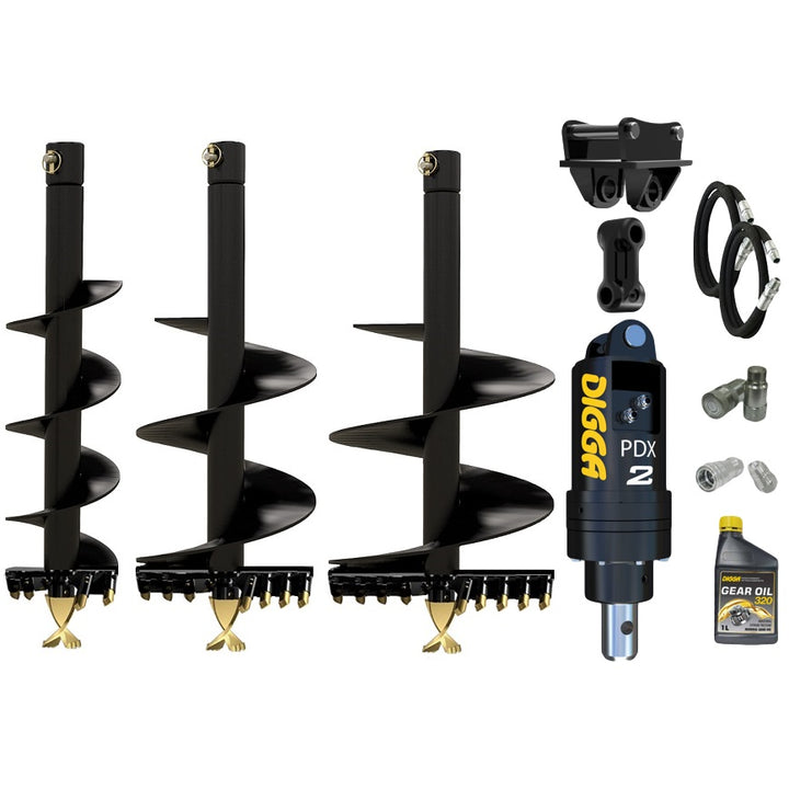 Digga PDX2 auger drive combo package mini excavator up to 2.7T Earthmoving Warehouse