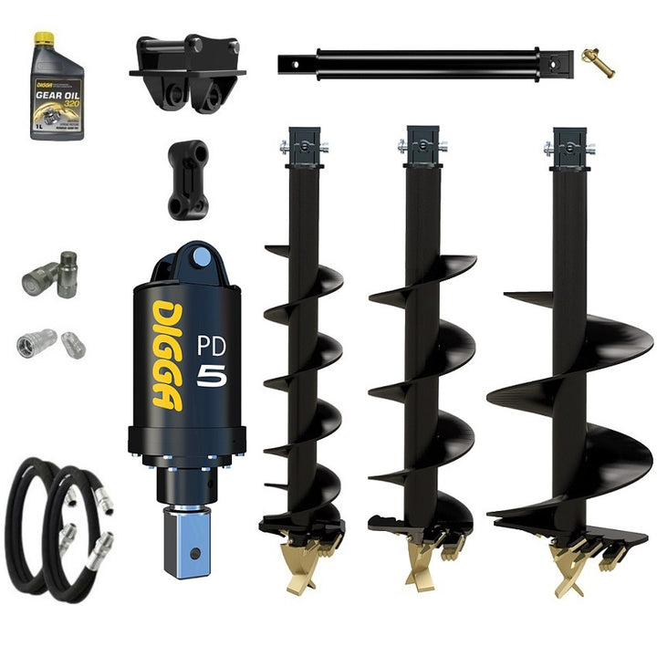 Digga PD5 75mm square auger drive combo package mini excavator up to 5.5T Earthmoving Warehouse