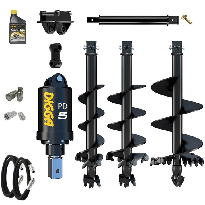 Digga PD5 75mm square auger drive combo package mini excavator up to 5.5T Earthmoving Warehouse