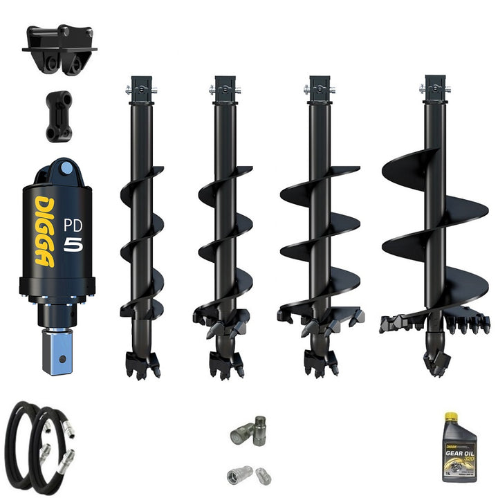 Digga PD5 75mm square auger drive combo package mini excavator up to 5.5T Earthmoving Warehouse