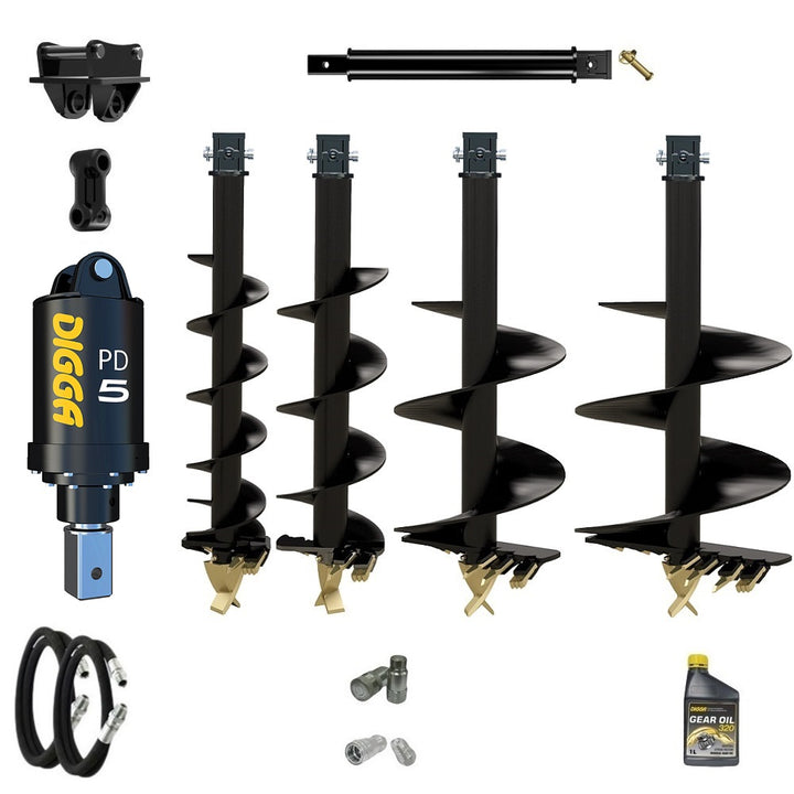 Digga PD5 75mm square auger drive combo package mini excavator up to 5.5T Earthmoving Warehouse