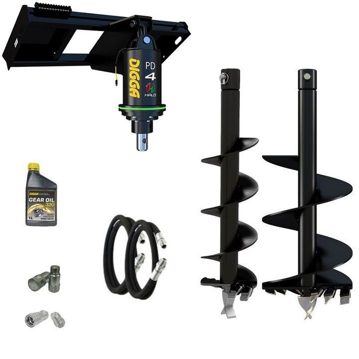 Digga PDH4-2 65mm round HALO auger drive combo package skid steer up to 120Hp Earthmoving Warehouse