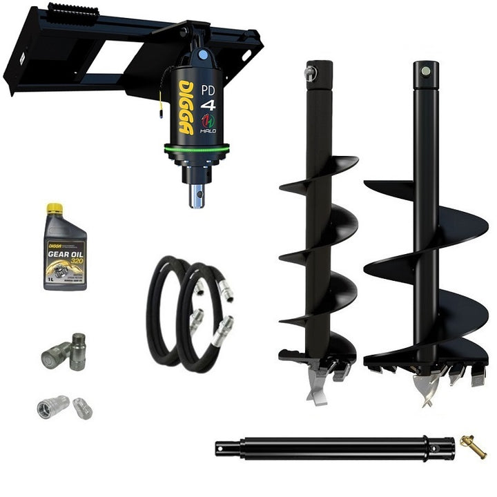 Digga PDH4-2 65mm round HALO auger drive combo package skid steer up to 120Hp Earthmoving Warehouse