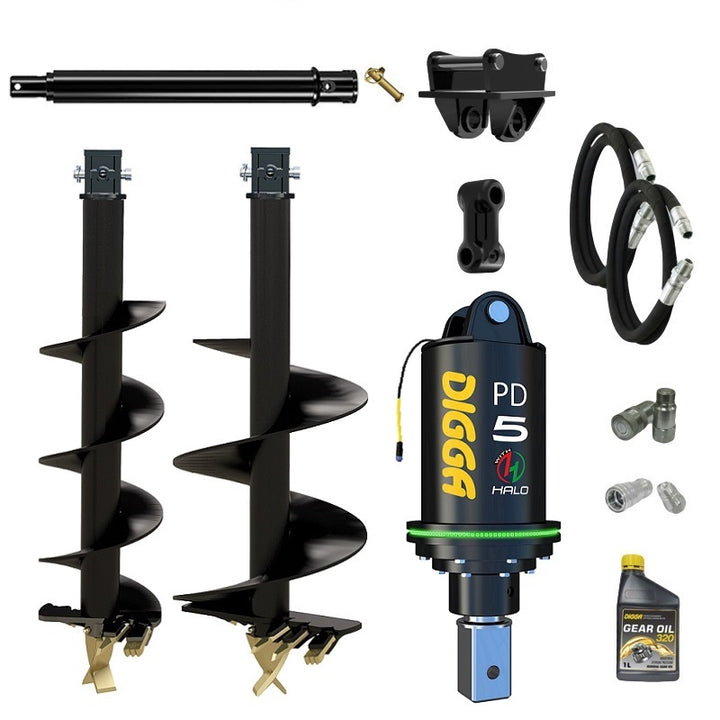 Digga PDH5 HALO 75mm square auger drive combo package mini excavator up to 5.5T Earthmoving Warehouse