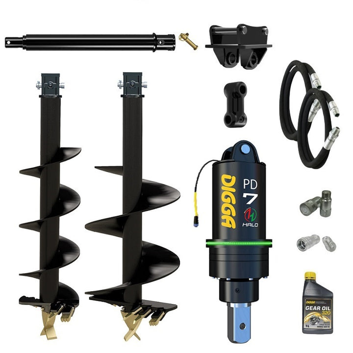 Digga PDH7 HALO 75mm square auger drive combo package excavator up to 7.5T Earthmoving Warehouse