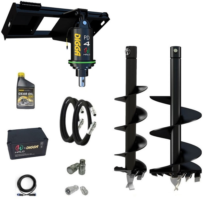Digga PDH4-2 65mm round HALO auger drive combo package skid steer up to 120Hp Earthmoving Warehouse