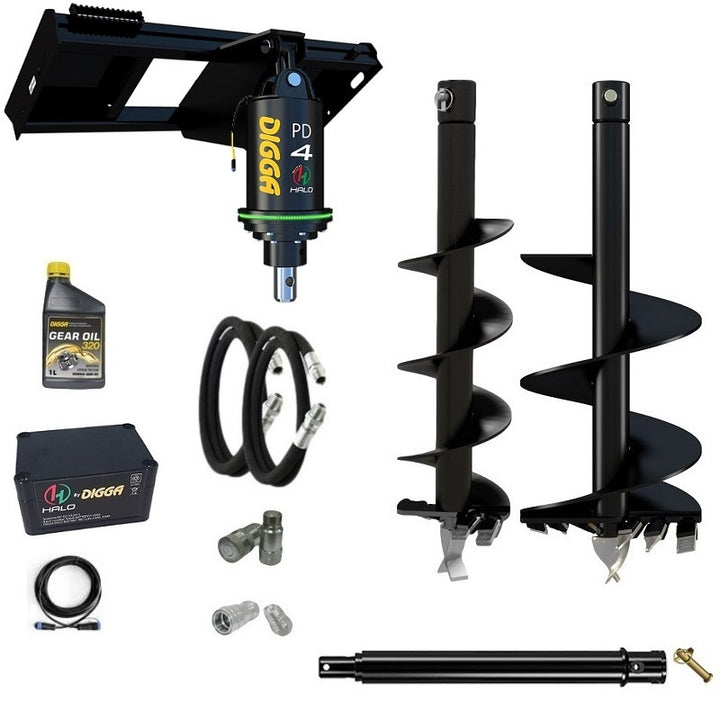 Digga PDH4-2 65mm round HALO auger drive combo package skid steer up to 120Hp Earthmoving Warehouse