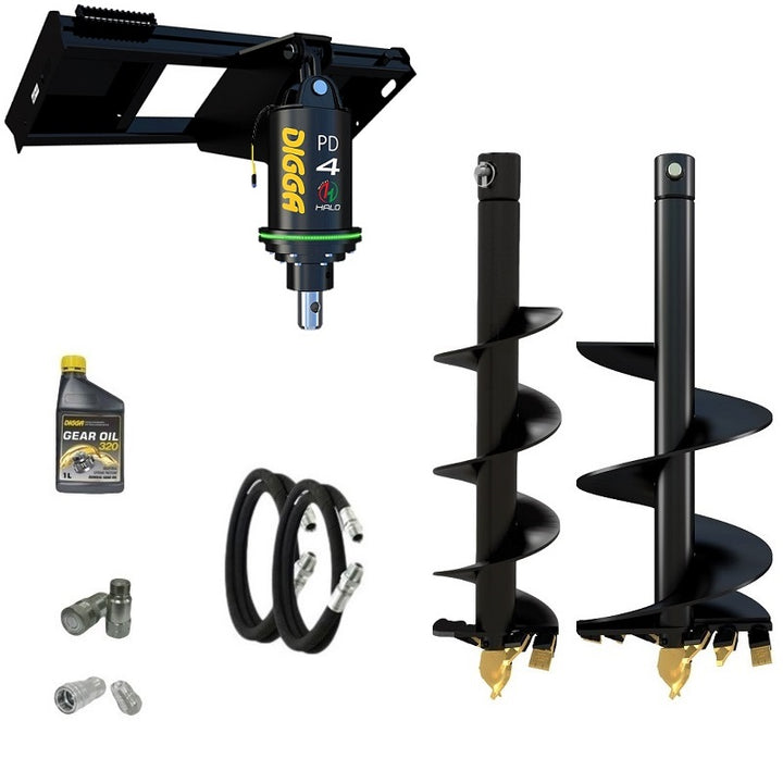 Digga PDH4-2 65mm round HALO auger drive combo package skid steer up to 120Hp Earthmoving Warehouse