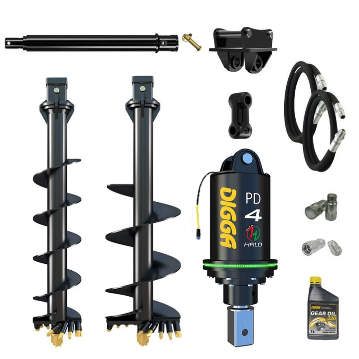 Digga PDH4-5 HALO 75mm square auger drive combo package mini excavator up to 5.5T Earthmoving Warehouse