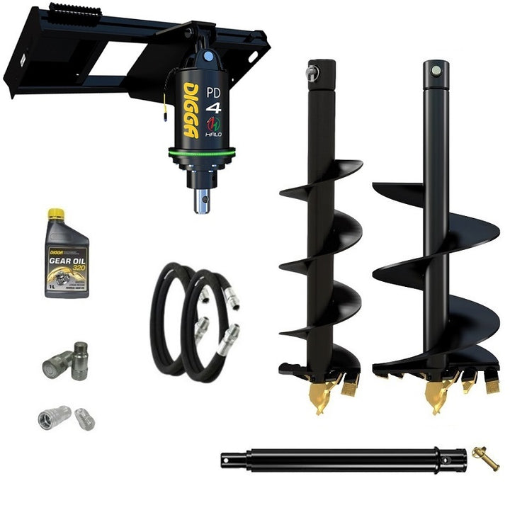 Digga PDH4-2 65mm round HALO auger drive combo package skid steer up to 120Hp Earthmoving Warehouse