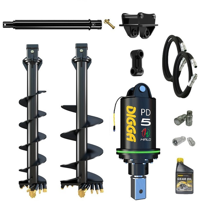 Digga PDH5 HALO 75mm square auger drive combo package mini excavator up to 5.5T Earthmoving Warehouse