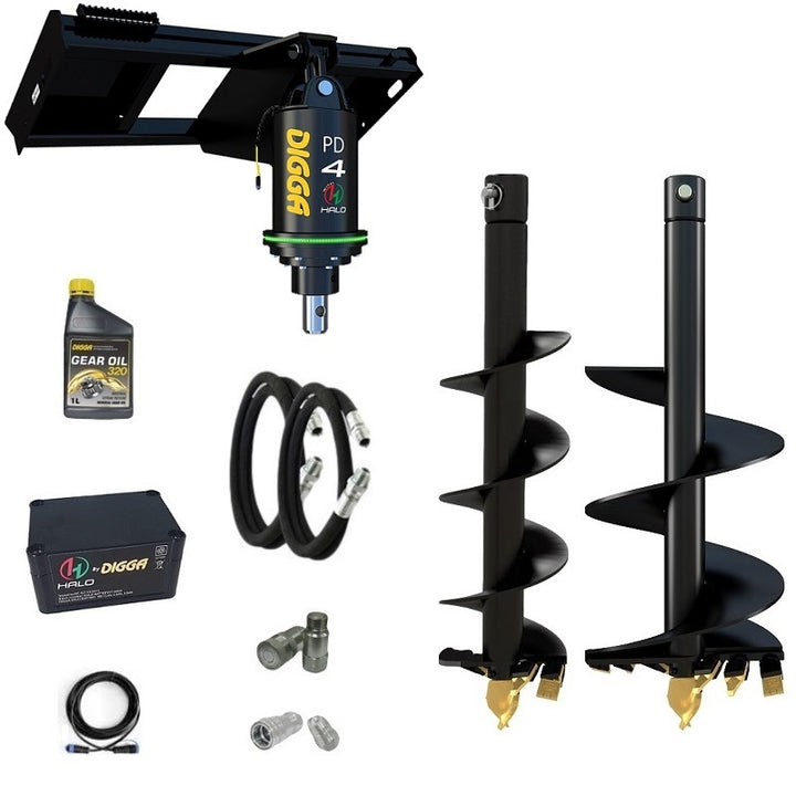 Digga PDH4-2 65mm round HALO auger drive combo package skid steer up to 120Hp Earthmoving Warehouse