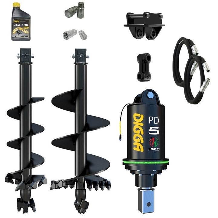 Digga PDH5 HALO 75mm square auger drive combo package mini excavator up to 5.5T Earthmoving Warehouse