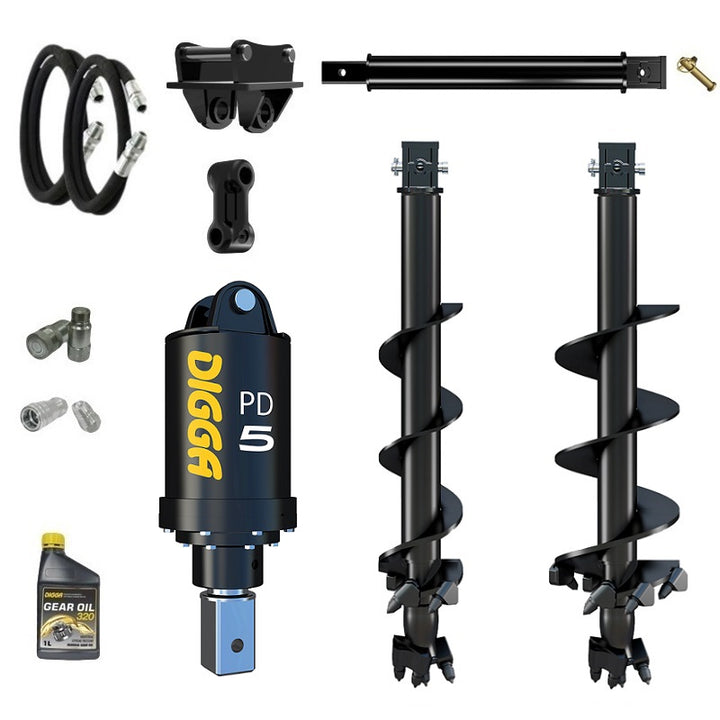 Digga PD5 75mm square auger drive combo package mini excavator up to 5.5T Earthmoving Warehouse