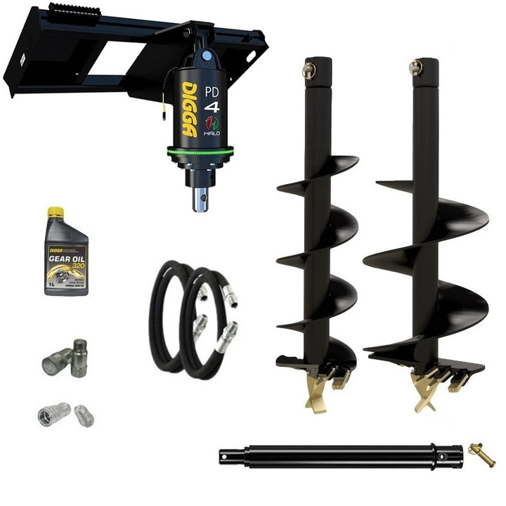 Digga PDH4-2 65mm round HALO auger drive combo package skid steer up to 120Hp Earthmoving Warehouse