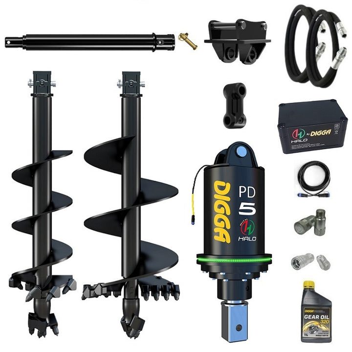 Digga PDH5 HALO 75mm square auger drive combo package mini excavator up to 5.5T Earthmoving Warehouse