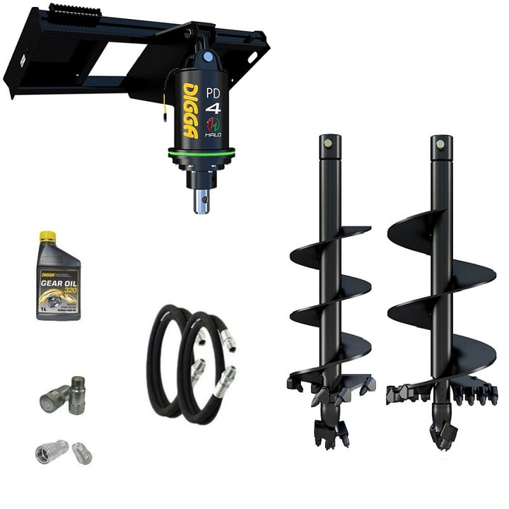 Digga PDH4-2 65mm round HALO auger drive combo package skid steer up to 120Hp Earthmoving Warehouse
