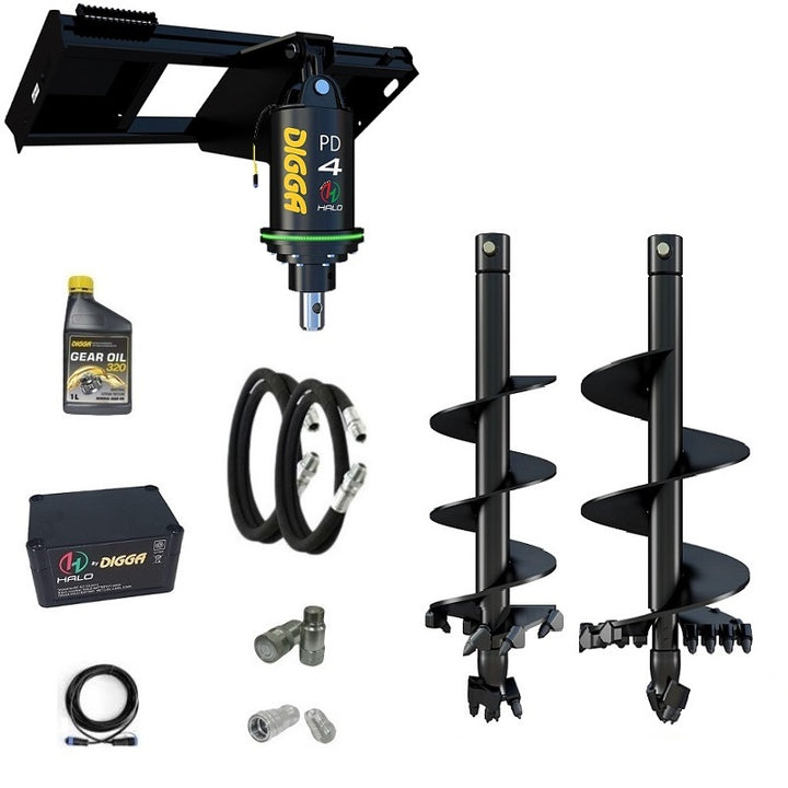 Digga PDH4-2 65mm round HALO auger drive combo package skid steer up to 120Hp Earthmoving Warehouse