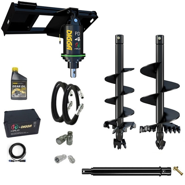 Digga PDH4-2 65mm round HALO auger drive combo package skid steer up to 120Hp Earthmoving Warehouse