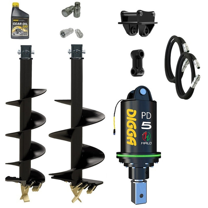 Digga PDH5 HALO 75mm square auger drive combo package mini excavator up to 5.5T Earthmoving Warehouse