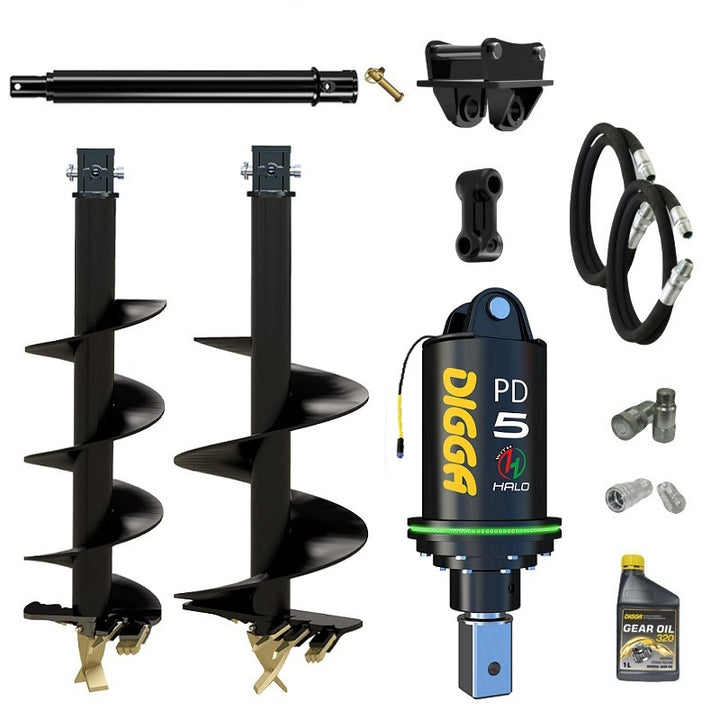 Digga PDH5 HALO 75mm square auger drive combo package mini excavator up to 5.5T Earthmoving Warehouse