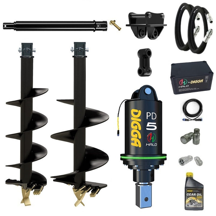 Digga PDH5 HALO 75mm square auger drive combo package mini excavator up to 5.5T Earthmoving Warehouse