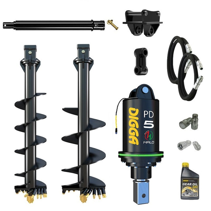 Digga PDH5 HALO 75mm square auger drive combo package mini excavator up to 5.5T Earthmoving Warehouse