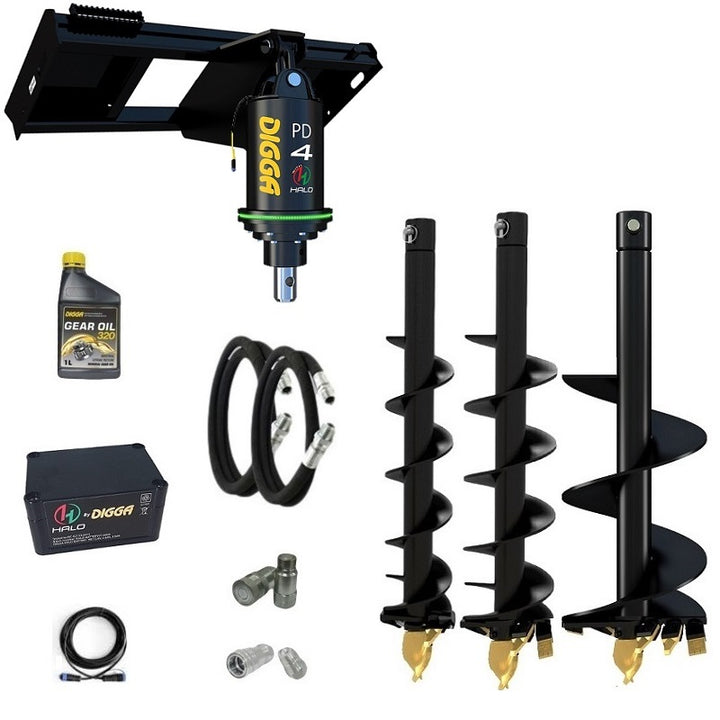 Digga PDH4-2 65mm round HALO auger drive combo package skid steer up to 120Hp Earthmoving Warehouse