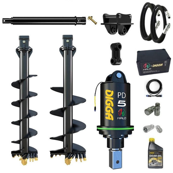 Digga PDH5 HALO 75mm square auger drive combo package mini excavator up to 5.5T Earthmoving Warehouse