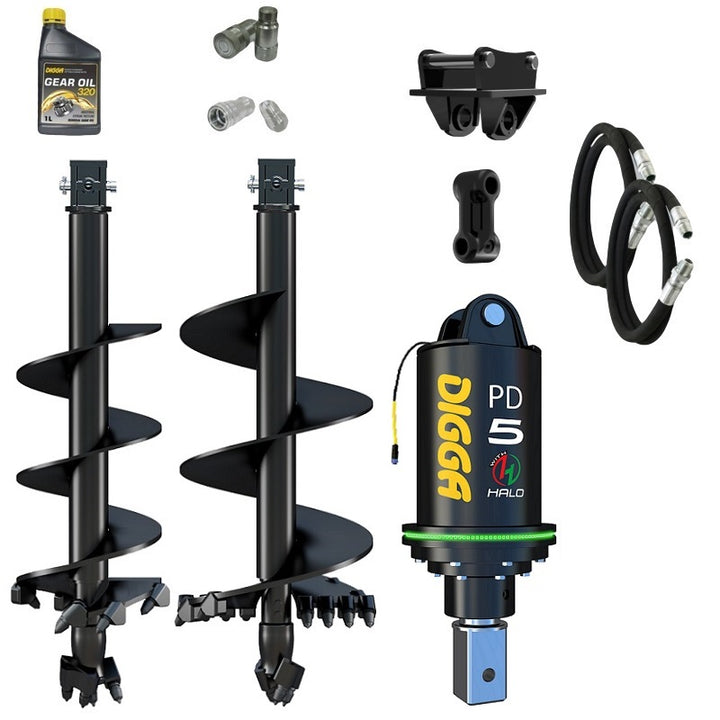 Digga PDH5 HALO 75mm square auger drive combo package mini excavator up to 5.5T Earthmoving Warehouse