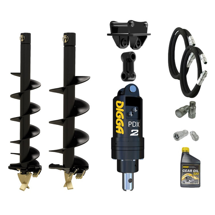 Digga PDX2 auger drive combo package mini excavator up to 2.7T Earthmoving Warehouse